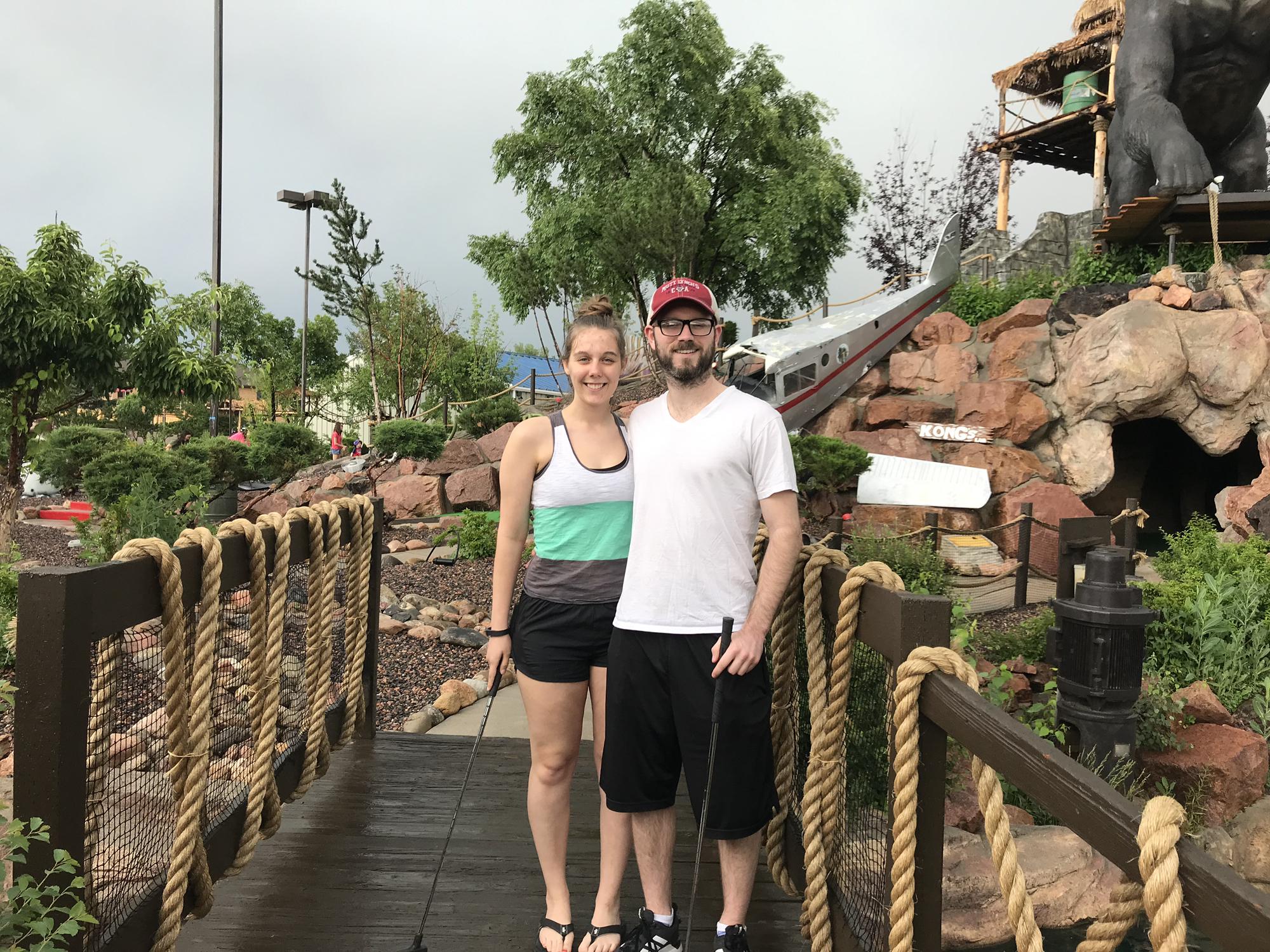 Mini golf is our favorite activity together. July 2019