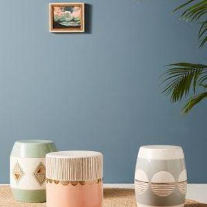 Cathy Terepocki Ceramic Stool - Coral