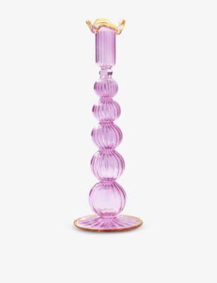 ANNA + NINA - Piped glass candle holder 30cm