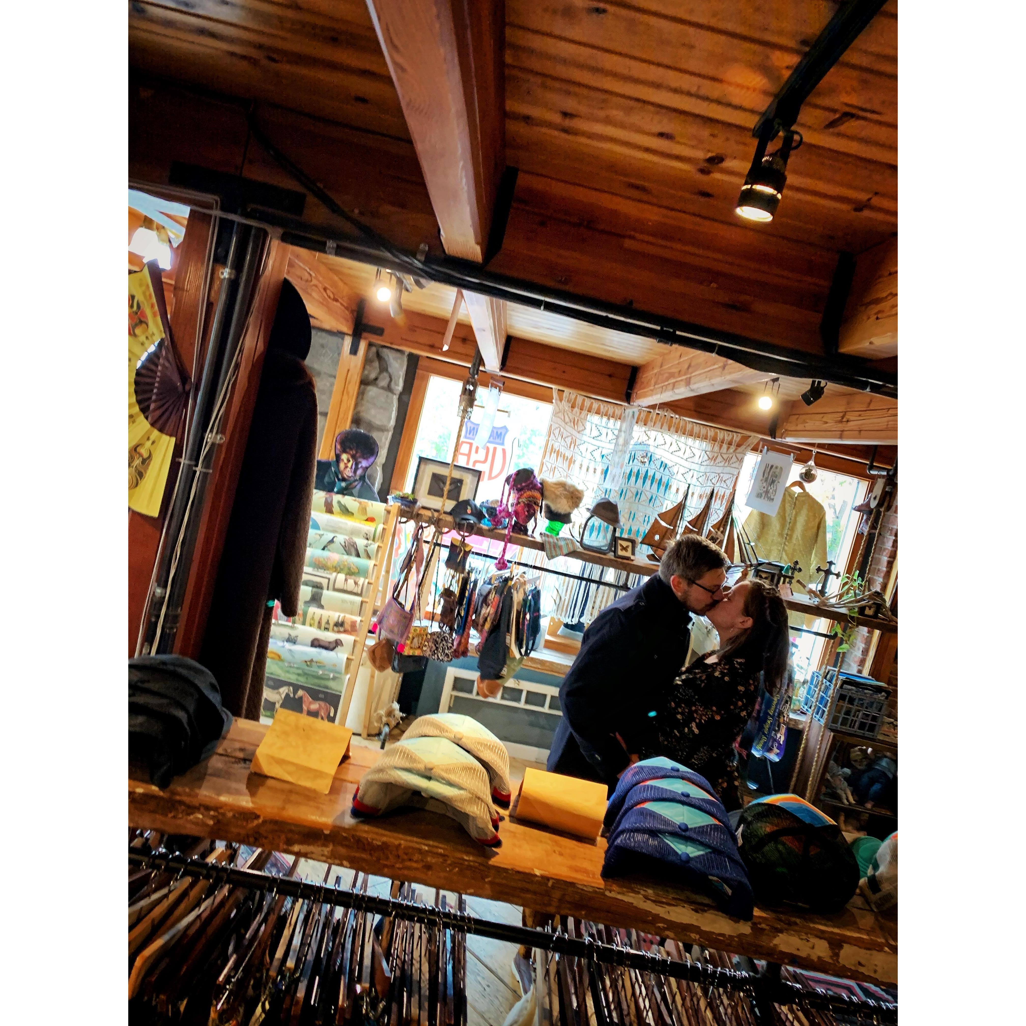 We met in Threepenny Mercantile on Feb. 2, 2018.