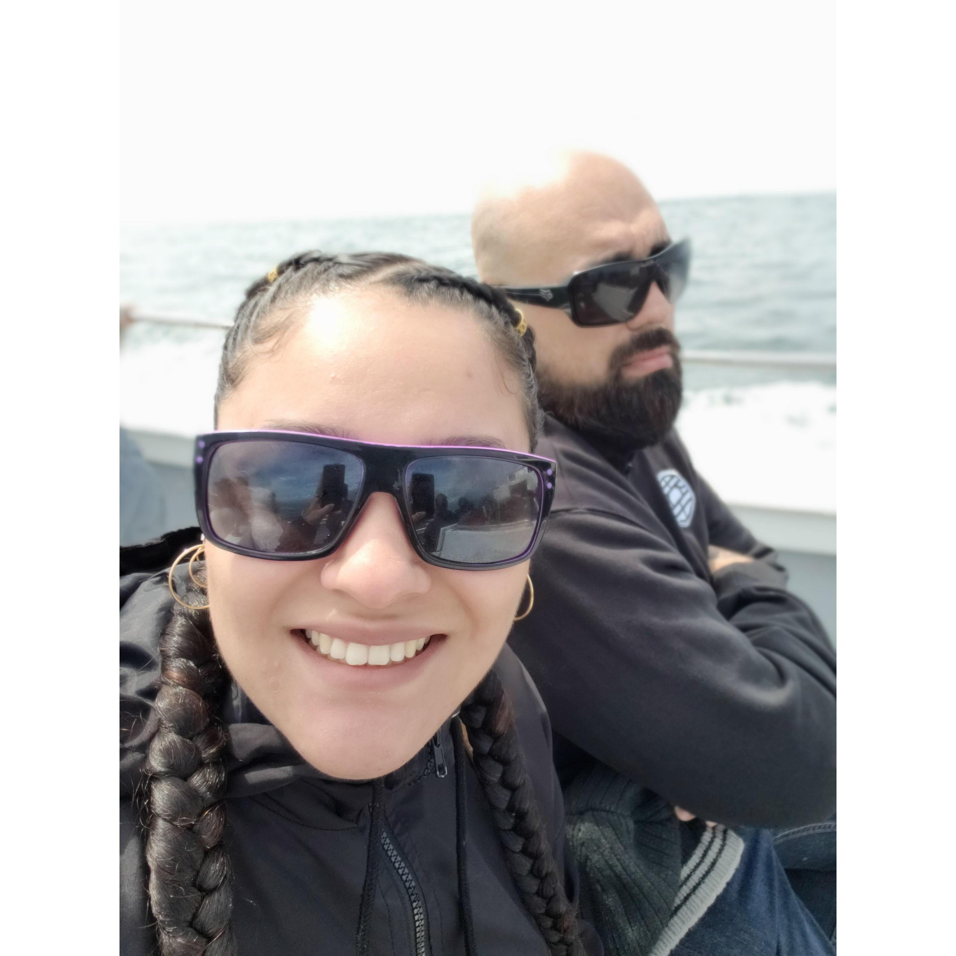 The time we went whale watching & he turned into a sea-sick sea bear lol!