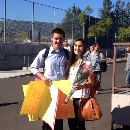 Where it all started: When Saxon asked Sara to homecoming