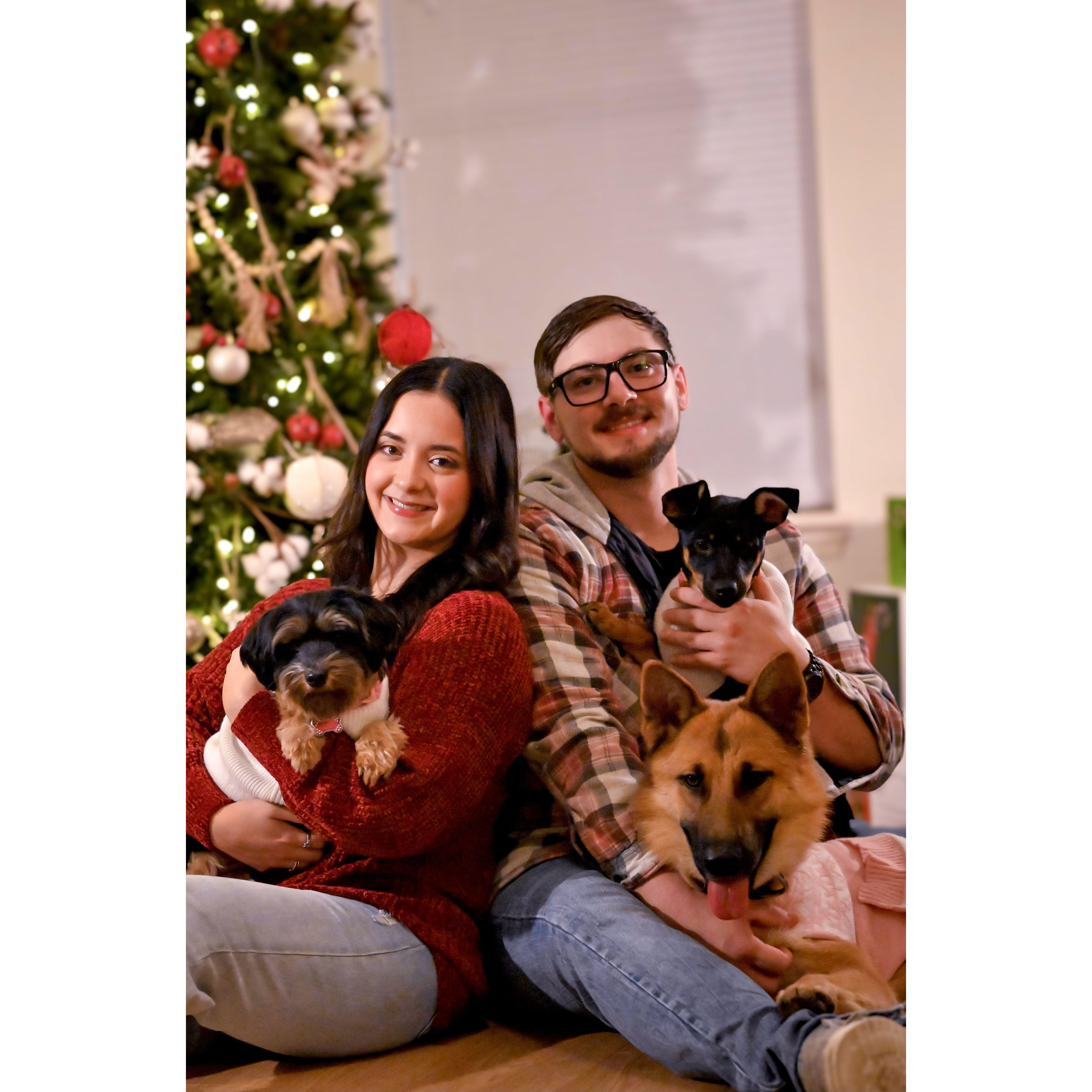 Our Christmas Picture with Our Furbabies