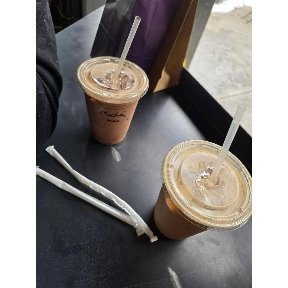 Cute little coffee from a coffee shop