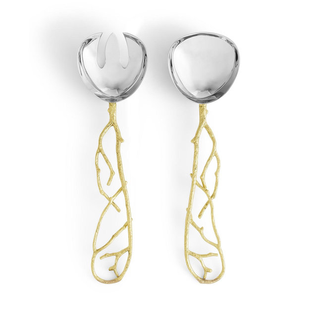 Michael Aram Butterfly Ginkgo Gold Serving Set, 2 Pieces