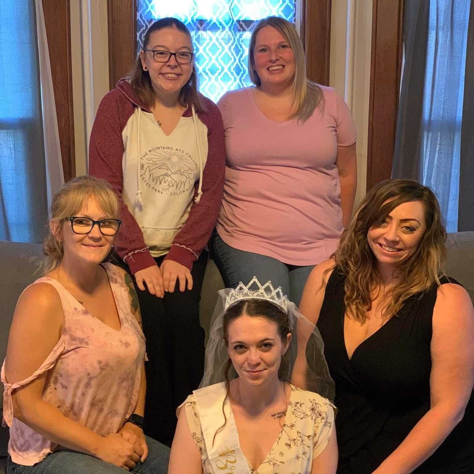 bride and bridal party at the Bridal Shower hosted by The MOH