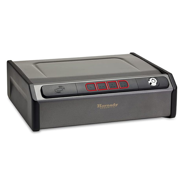 Hornady Rapid Safe Keypad Vault with RFID Touch Free Entry, 97436 - Tamper Proof Gun Safe Perfect for Storing Handguns, Gun Accessories, & Valuables - Three Entry Methods with 2 Included RFID Tags
