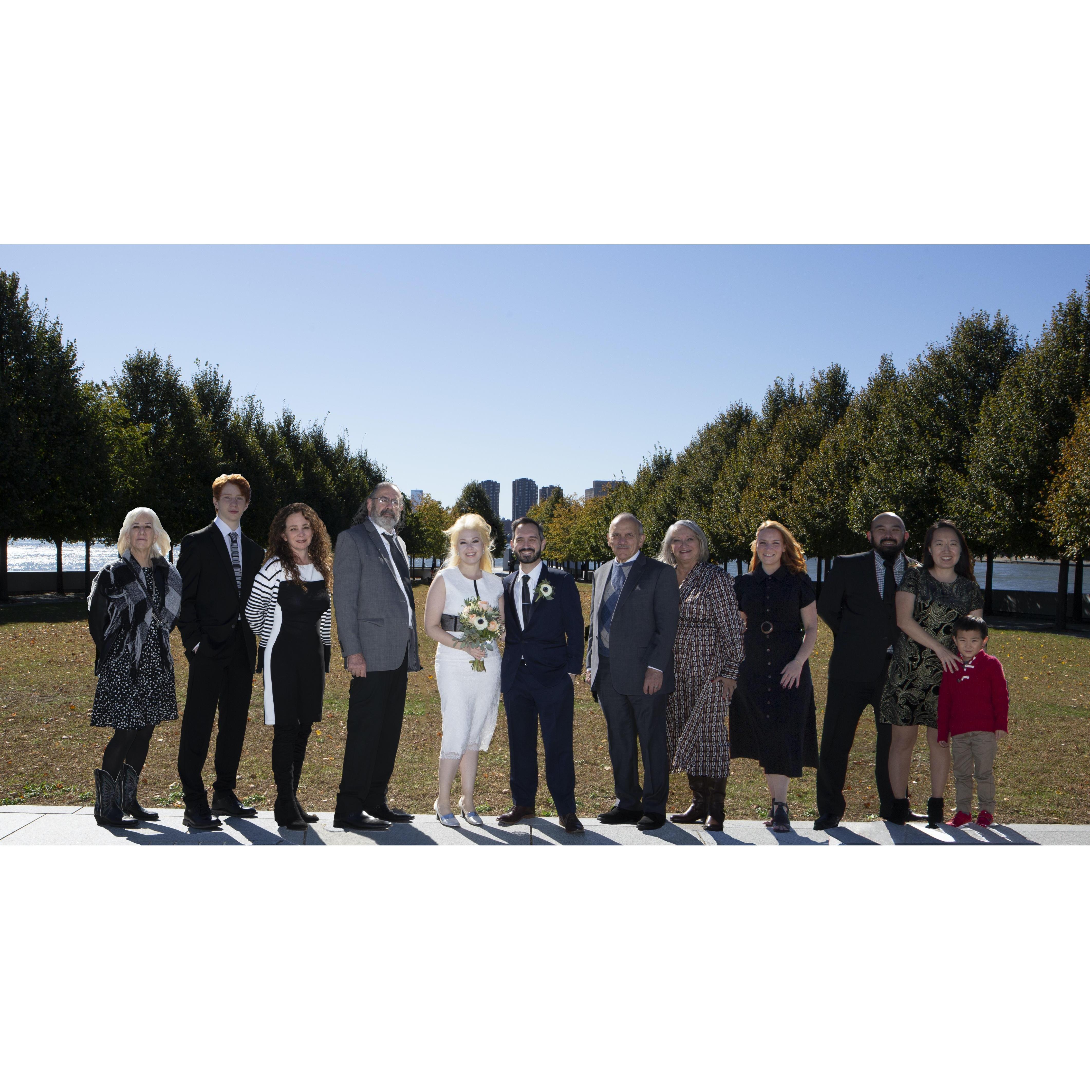 The family crew.  Thanks for showing up and coming out to celebrate our big day!
