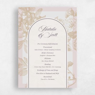 Sand, Beige Wedding Program - Ridgemoor
