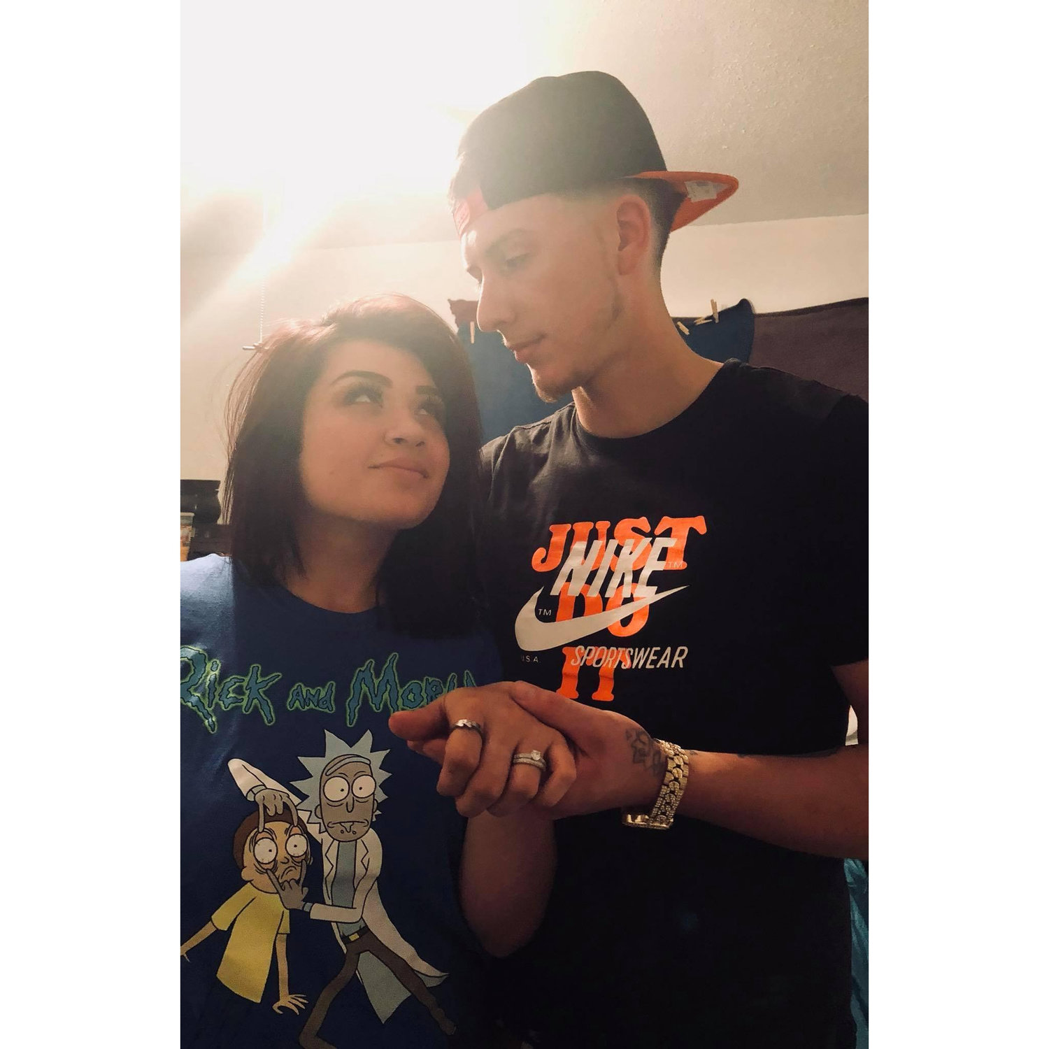 The FIRST picture of us after he asked!