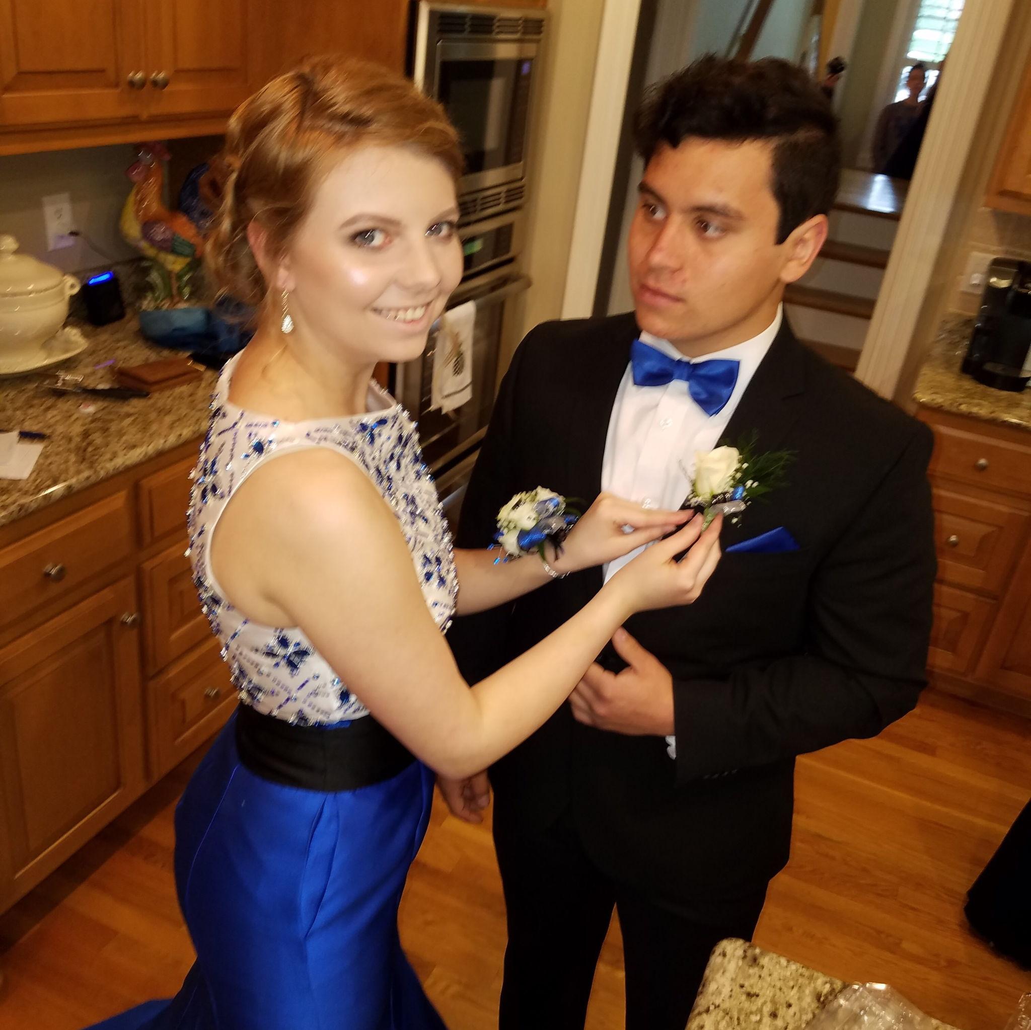 Before we had a wedding date, we were senior prom dates!