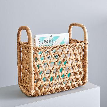 Hyacinth Magazine Basket
