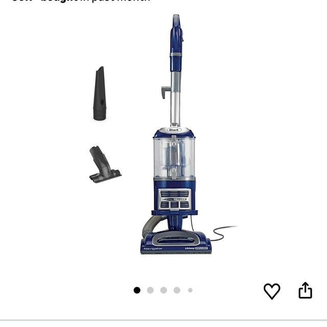 Shark Upright Vacuum, Navigator Lift-Away Deluxe with Large Dust Cup Capacity, HEPA Filter, Swivel Steering, Upholstery Tool & Crevice Tool, Blue, NV360