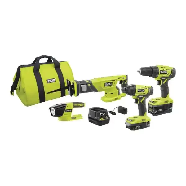 ONE+ 18V Lithium-Ion Cordless 6-Tool Combo Kit with (2) Batteries, Charger, and Bag