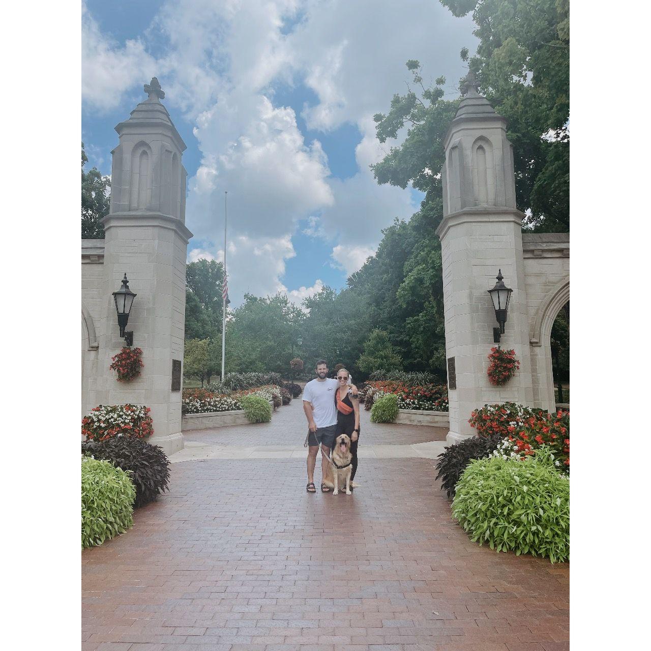 IU weekend! Fun fact.. this was about halfway though a three hour walk around campus where Jaxson found a rock and unbeknownst to us brought it all the way home!