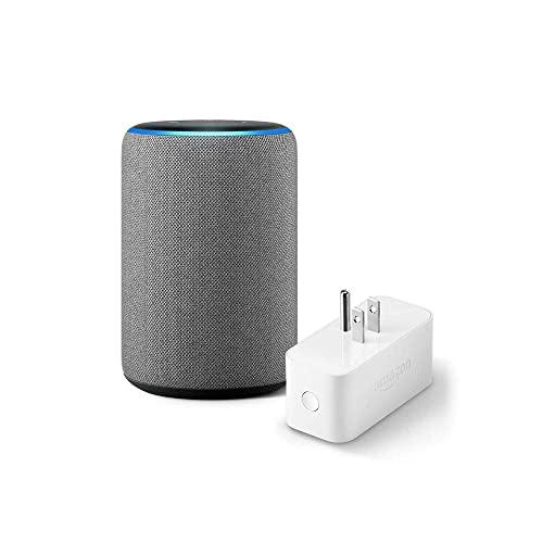 Echo (3rd Gen) bundle with Amazon Smart Plug - Heather Gray