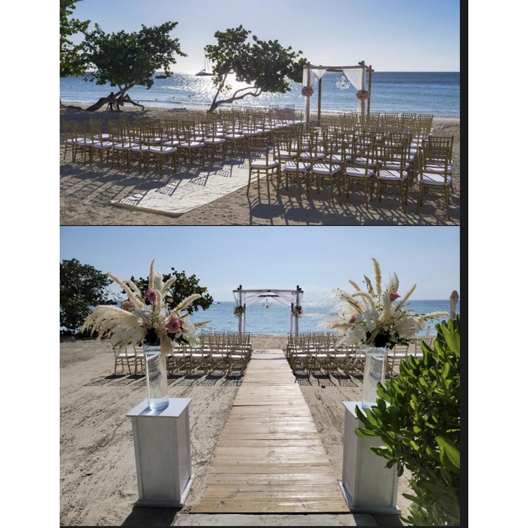 Mahogany beach, where the ceremony will take place on June 18 at 500pm.