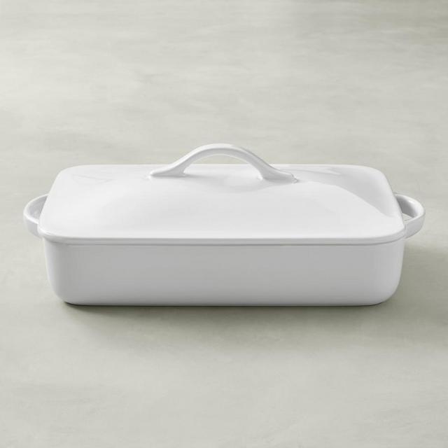 Essential Covered Rectangular Baker, 13 X 9, White