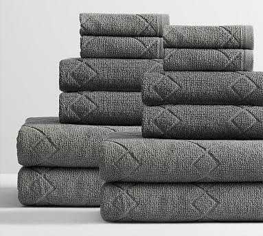 Easy Care Sculpted Organic Towel Bundle - Set of 12