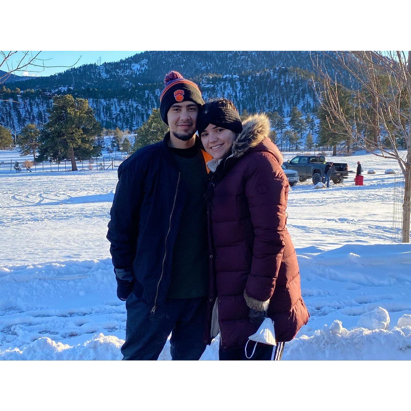 Exploring snowy Estes Park! 12/29/2020