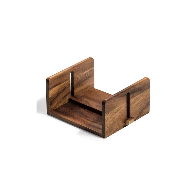 Kalmar Home Solid Acacia Wood Luncheon Napkin Holder