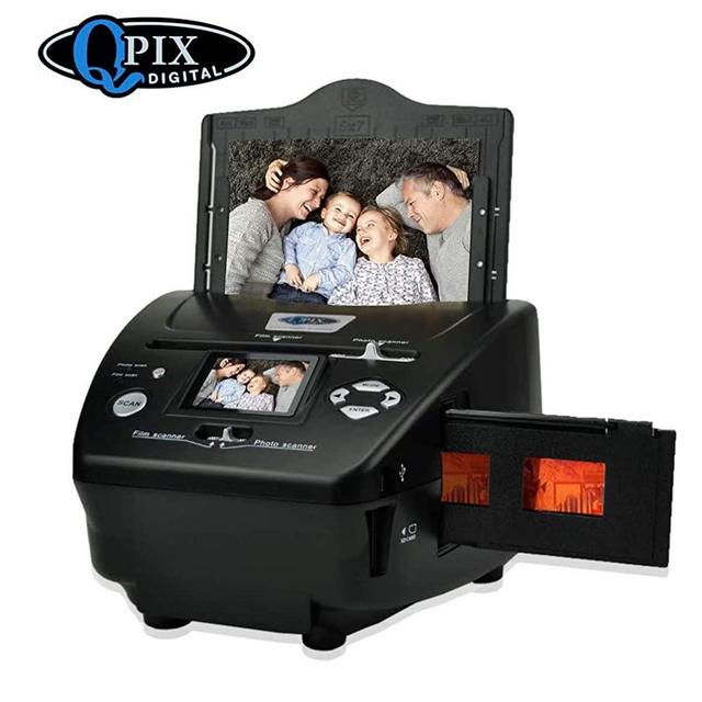 Digital Photo Slide & Film Scanner with Popular Scanner 2.4 inch 8.1 Mega Pixels 4 in 1 Photo and Film Scanner 135 Negative Scanner Photo Scanner Combo Scanner Views on Your Computer or USB(Black)