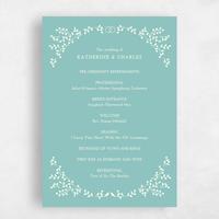 Blue Wedding Program - Ivy