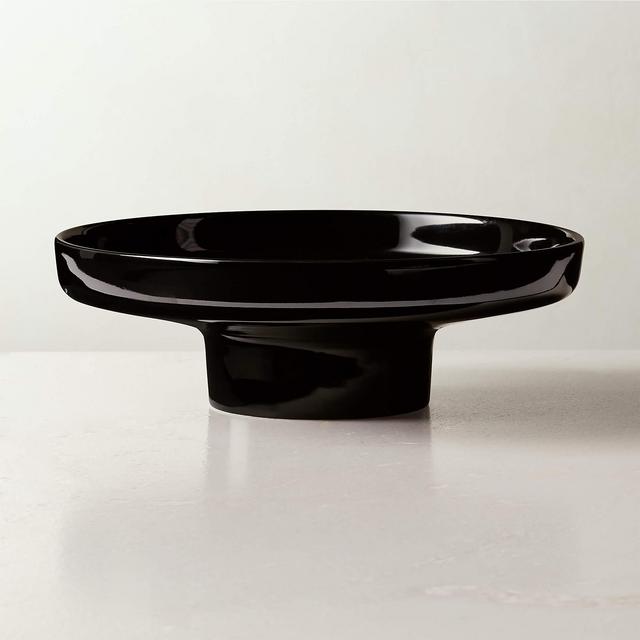 Contempri Footed Black Serving Bowl