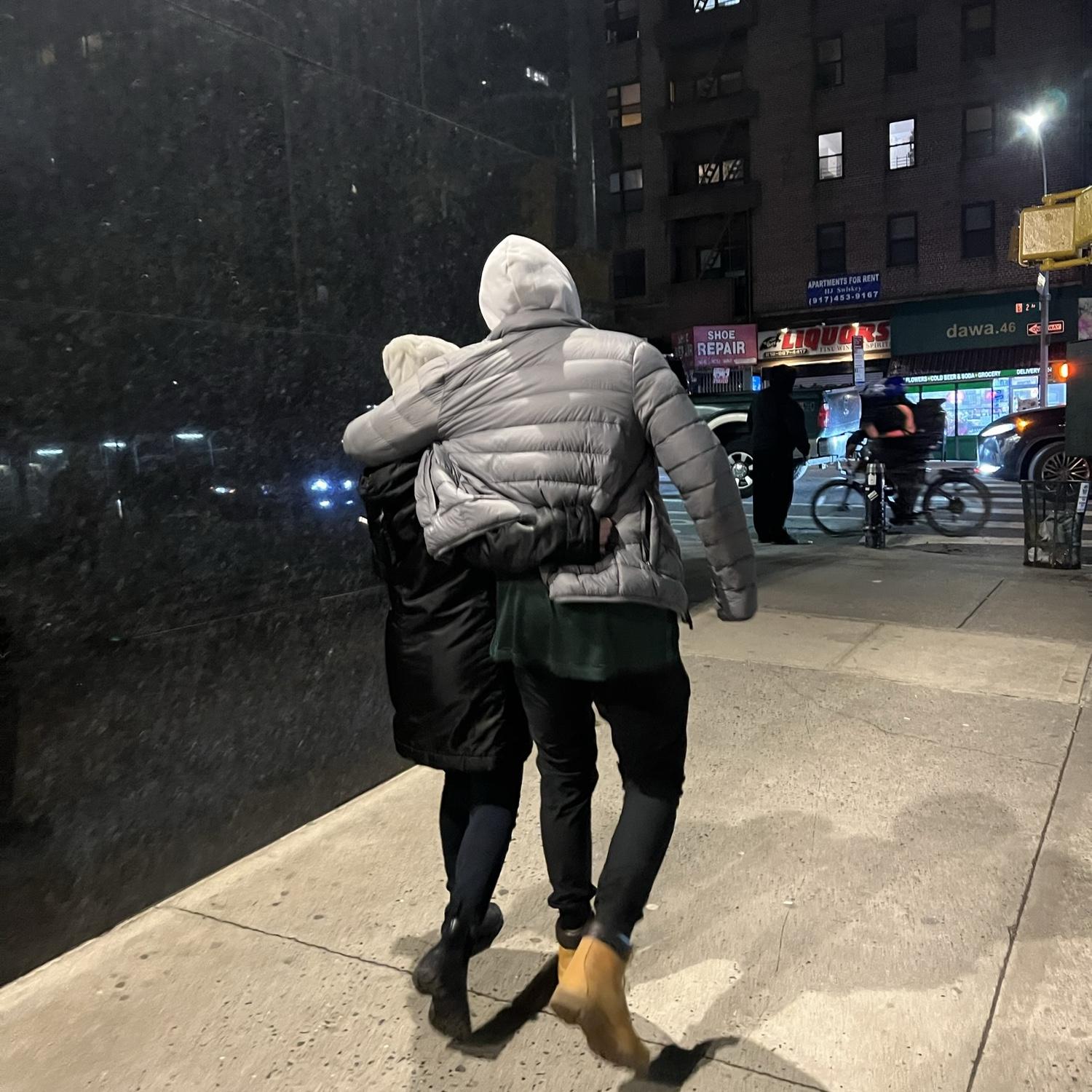 First SuperBowl Sunday walking home in the snow