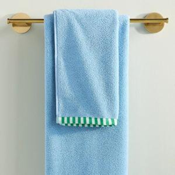 The Sloane Stripe Trim Soft Cotton Towel Collection