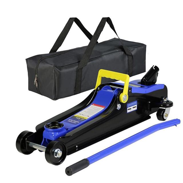 2 Ton Floor Jack Heavy Duty Steel Racing Low Profile Floor Jack with Single Piston Quick Lift Pump,FloorJack Lifting Range 3.3"-15.2",Blue