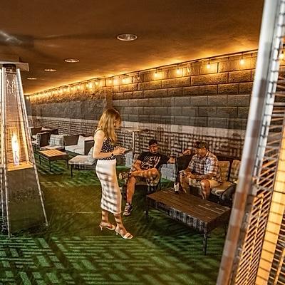 Night lighting on patio