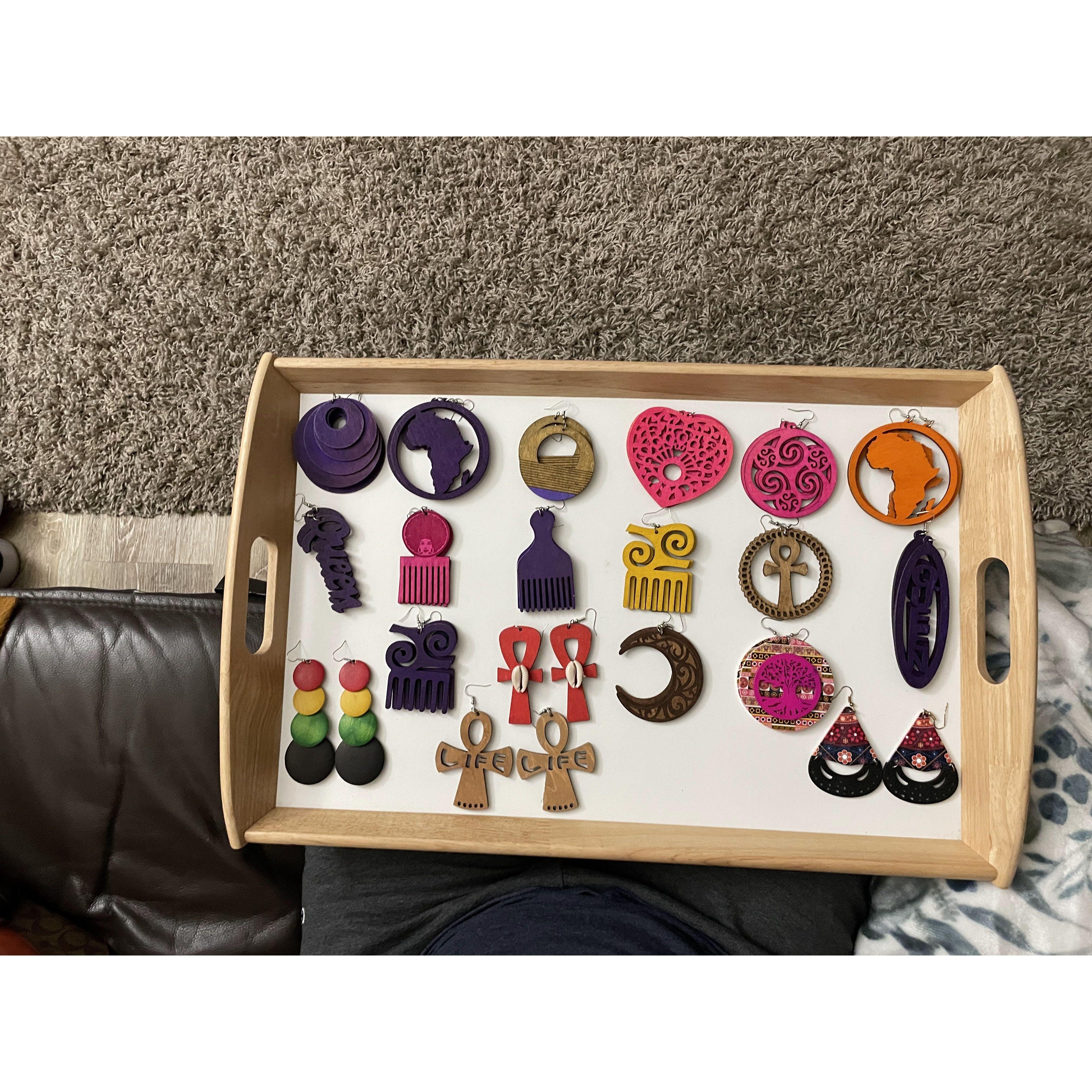 I asked him for some earrings, he bought them all!