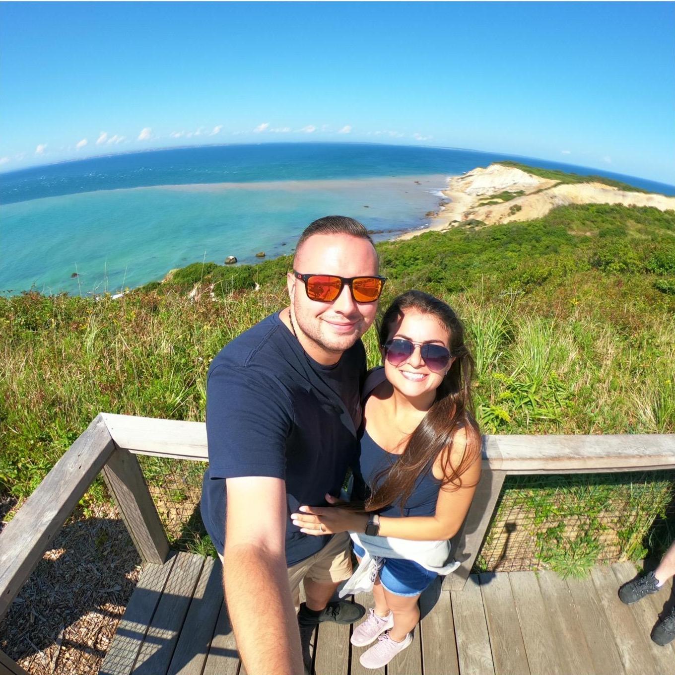 This is overlooking the cliffs of Aquinnah in Martha's Vineyard.