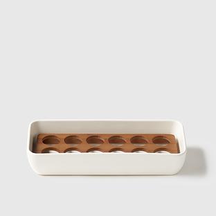 Marie Kondo Ceramic & Bamboo Egg Bin