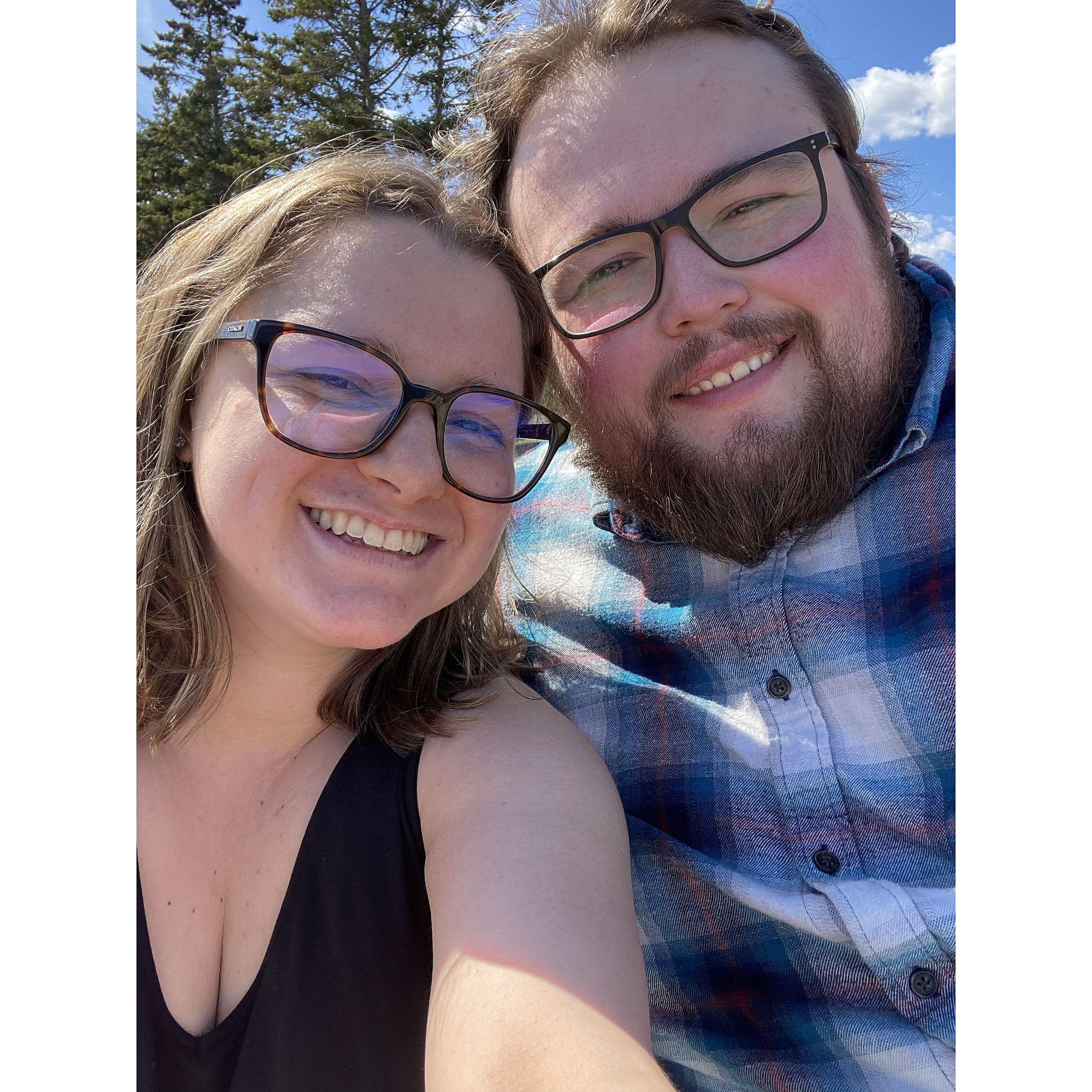Celebrating their 8th anniversary in Bar Harbor, Maine.