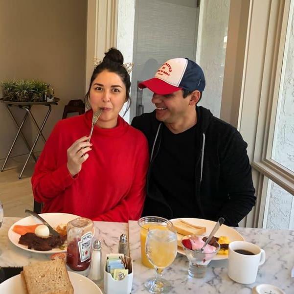 Katie's birthday breakfast. He made her a parfait and sang her happy birthday.