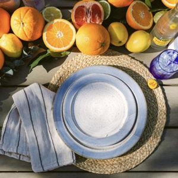 Side Plate - Antique White/Blue Shino