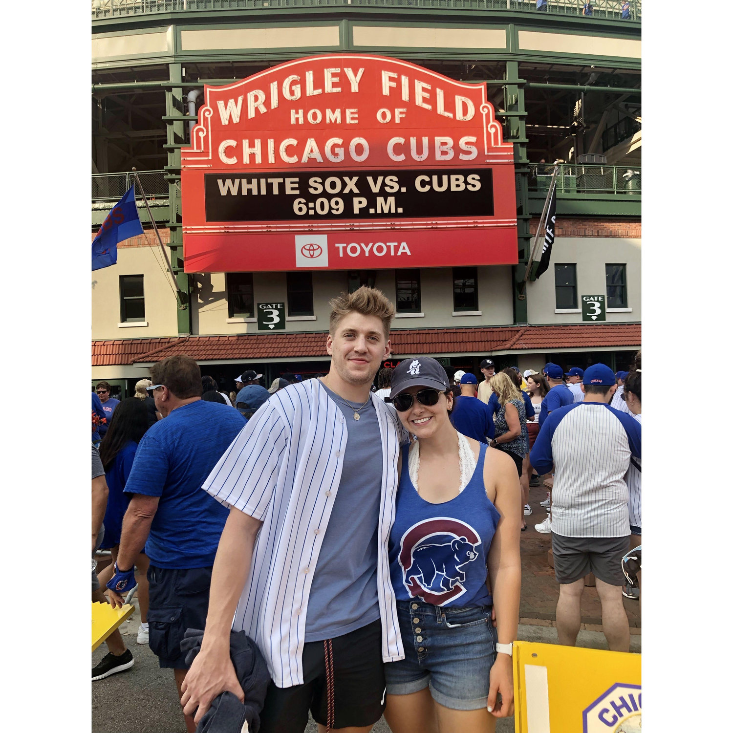 At least one Cubs game is obligatory every year. (Dan wouldn't approve of Halie being with anyone who's not a Cubs fan.)