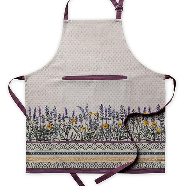 Maison d' Hermine 100% Cotton Kitchen Apron with an Adjustable Neck with Long Ties for Women Men Chef