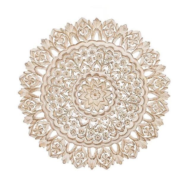 Deco 79 23794 Wooden Wall Panel, White