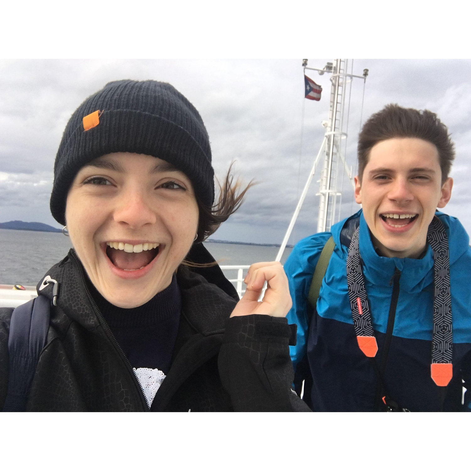 On a boat.