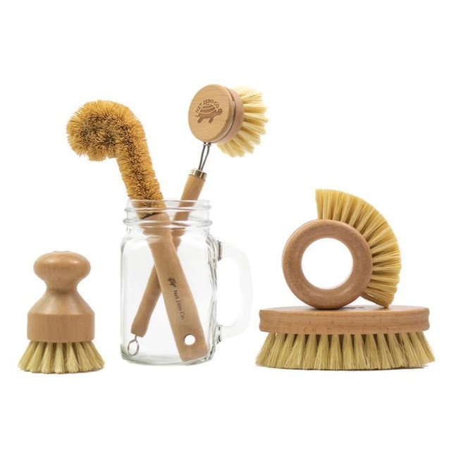Plant Based Cleaning Brush Set - Set of 5 Plastic-Free Brushes