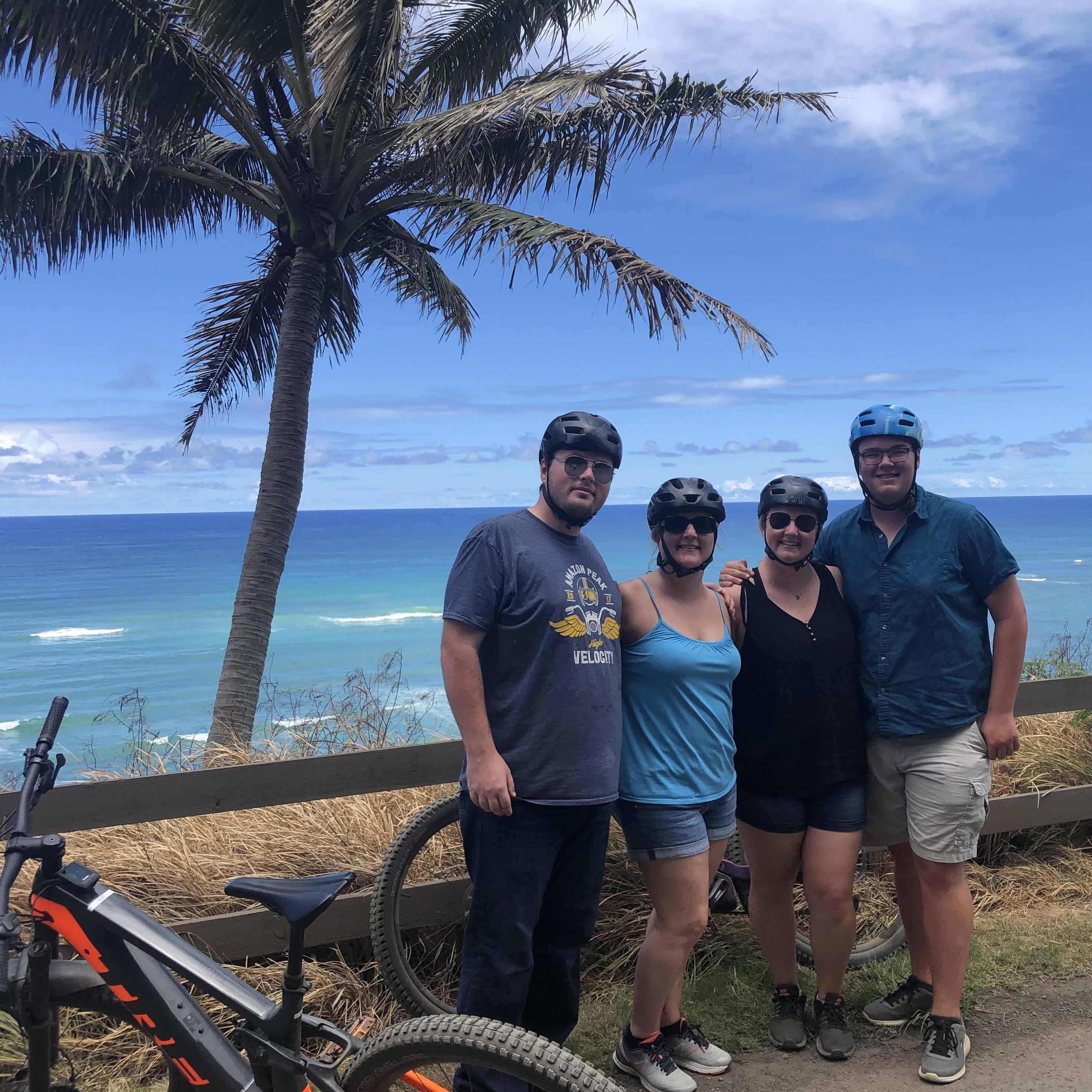Biking in Kualoa Ranch, Oahu. This photo looks edited, but it was real. Crazy how beautiful it was out there!