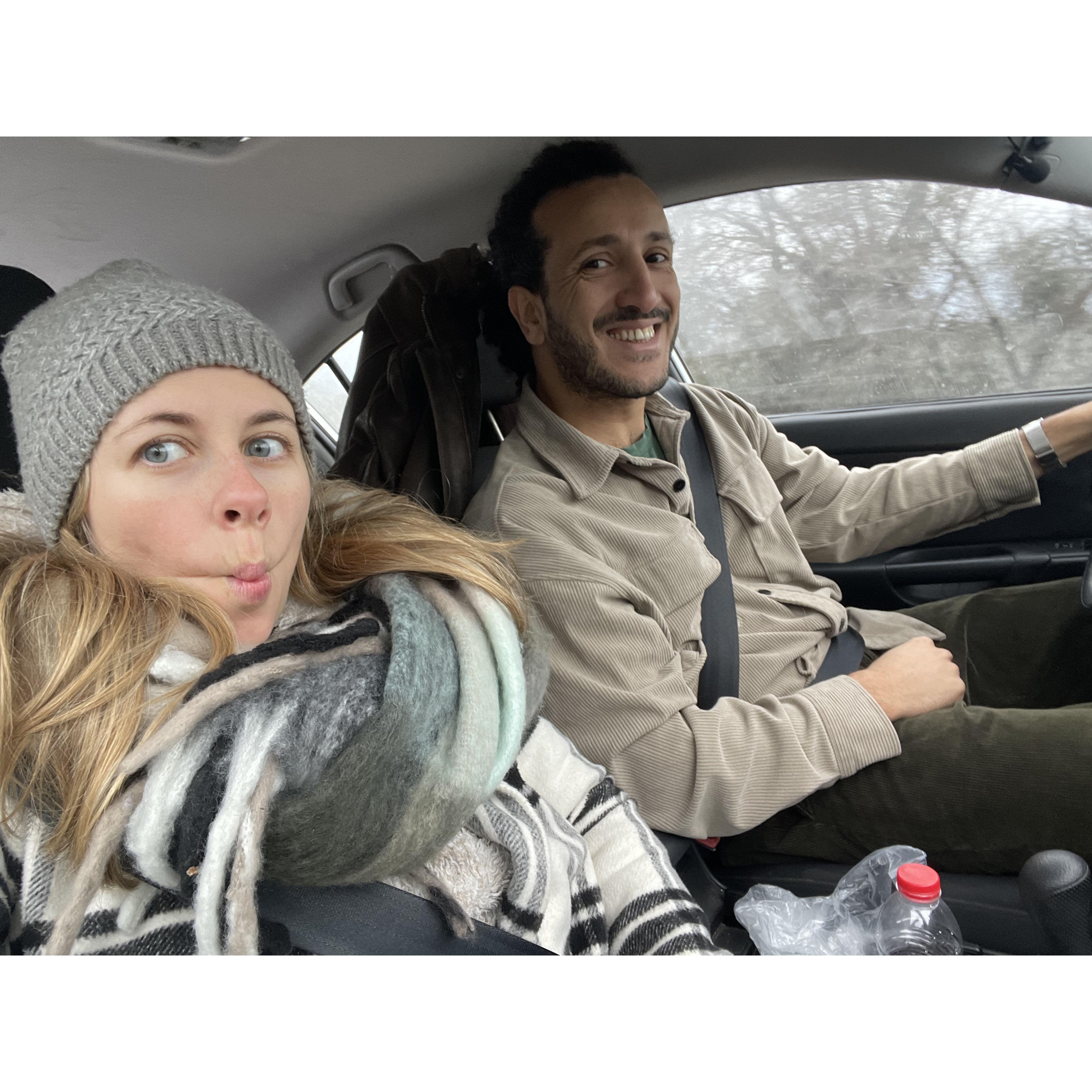 Driving together on Long Island