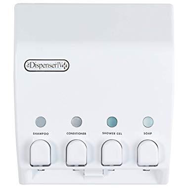 Better Living Products 71450 Classic 4-Chamber Shower Dispenser, White