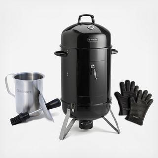 Vertical Charcoal 3-Piece Smoker Set