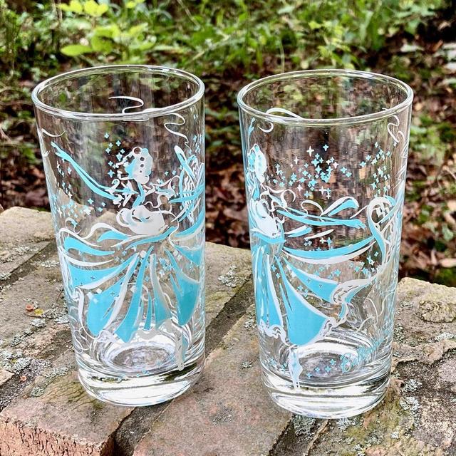 Vintage Ballerina Drinking Glass Tumblers,...