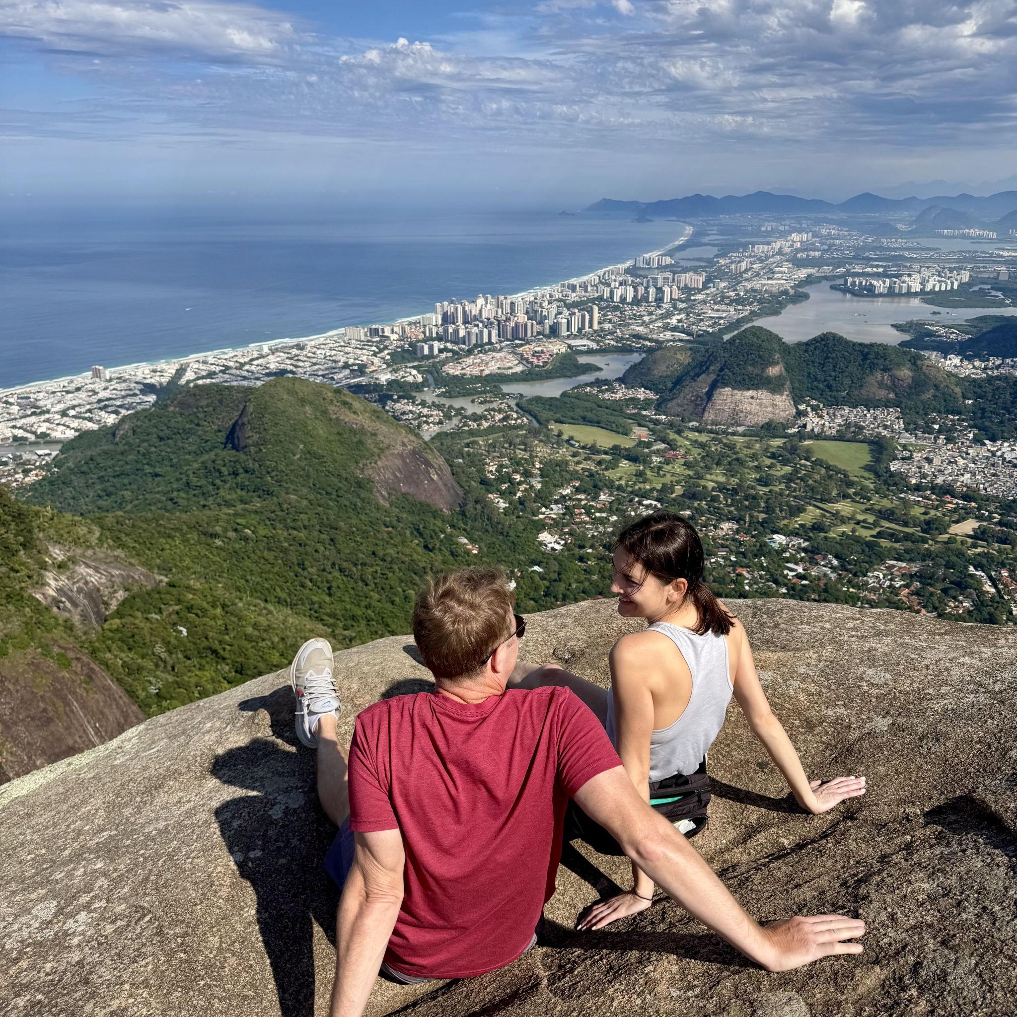 Overlooking Rio after a hike in Tijuca National Park