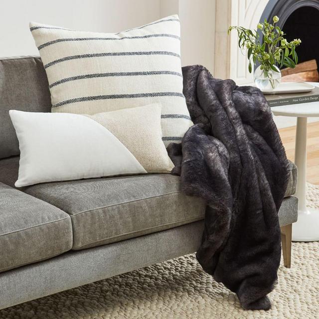 Black & Stone White Pillow Cover Set